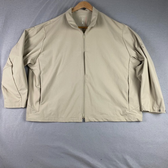 Nike Other - Nike 24.7 PerfectStretch Jacket Mens XXL Beige Dri-FIT UV IF2867-253 Full Zip